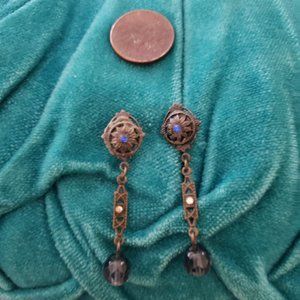Vintage blue earrings